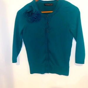 The Limited Teal Cardigan Sweater